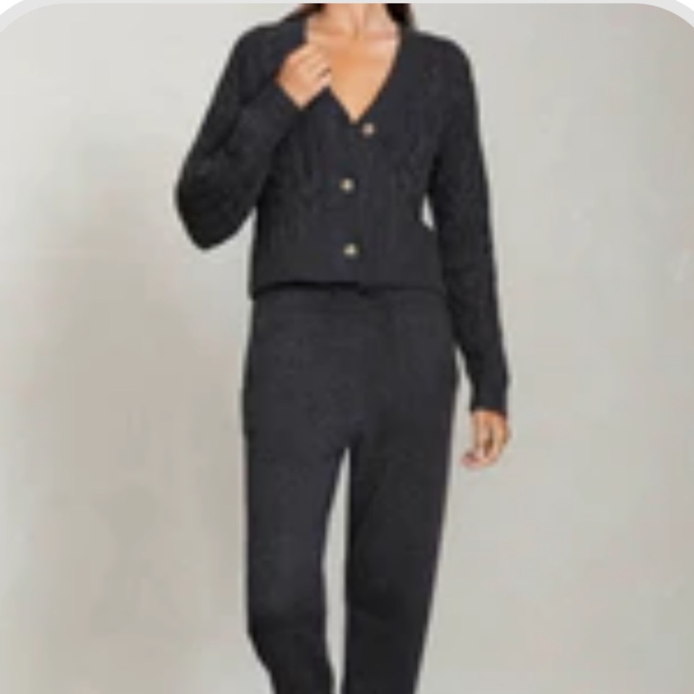 NakedCashmere Charcoal Knit Cardigan